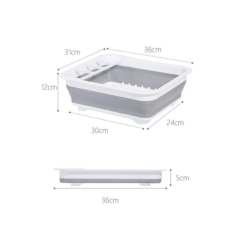udNmlaiebot Drying Rack Kitchen, Dish Drying Rack, Dish Racks for Kitchen Counter, Dish Rack, Collapsible Dish Drying Rack—Suitable for Kitchens, motorhomes, Yachts, Campers (Off-White)