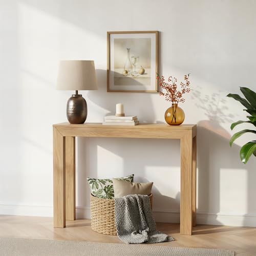 Solid Wood Console Table, 46-Inch Modern Entryway Sofa Table