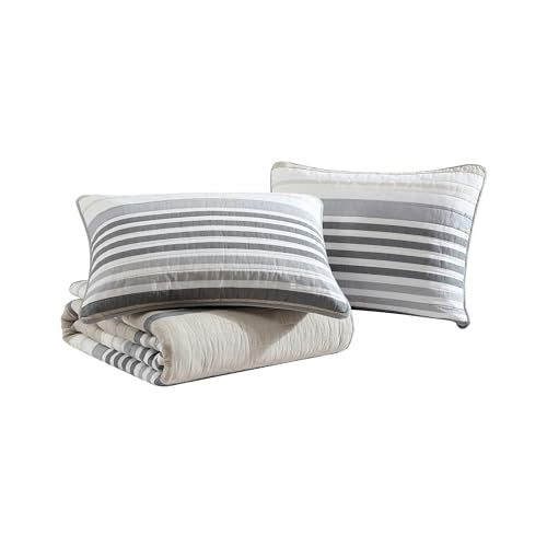 Reversible King Quilt Set - 100% Cotton Bedding with Shams