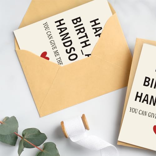 Funny Birthday Card for Men, Husband, and Boyfriend - 5x7 Inch