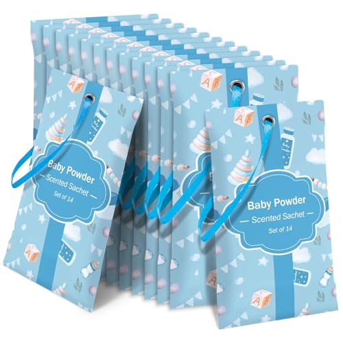 Baby Powder Scented Sachets for Drawers and Closets, 14 Pack