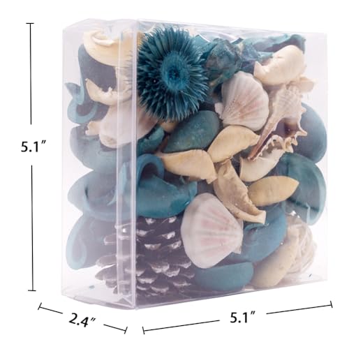 Sea Shell Potpourri Bag, Ocean Breeze Scented Dried Flower Vase Filler
