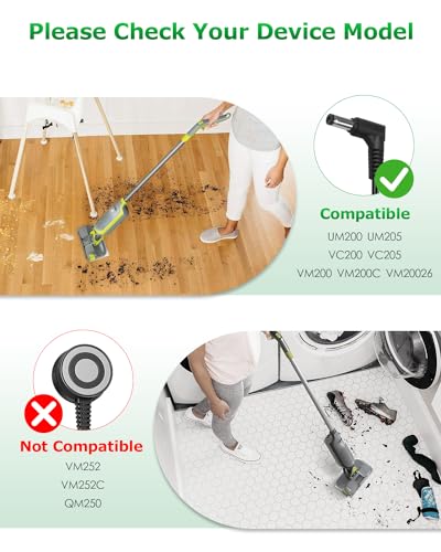 13.3V Replacement Charger for Cordless Vacuum Mop VM200 Series, 6.2ft Cord