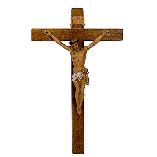 7-Inch Hand-Painted Wood Crucifix with Body of Christ