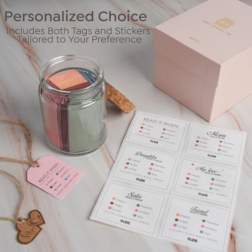 Inspirational Bible Verse Jar with 108 Scripture Cards for Daily Prayer