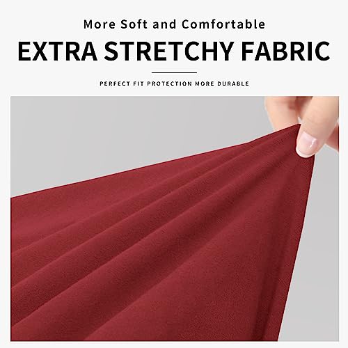 Easy-Going Waterproof 2-Pieces Chair Cover Couch Cover for Sofa, Red (Small Chair) - 100% Waterproof
