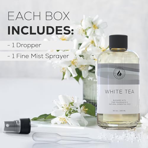 White Tea Luxury Diffuser Oil Refill (8.5 Fl Oz) - Hotel Scent Home Fragrance