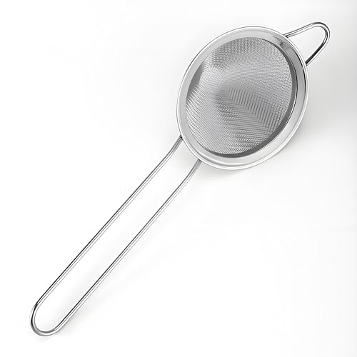 3-Piece Stainless Steel Fine Mesh Strainer Set for Cocktails & Kitchen Use