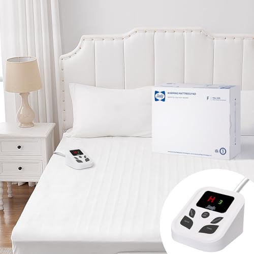 Full Size Heated Mattress Pad with 10 Heat Settings - Machine Washable