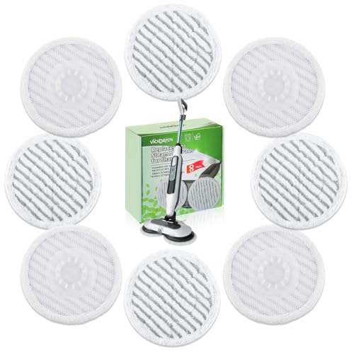 8 Pack Steam Mop Replacement Pads, Washable Microfiber Cleaning Refills