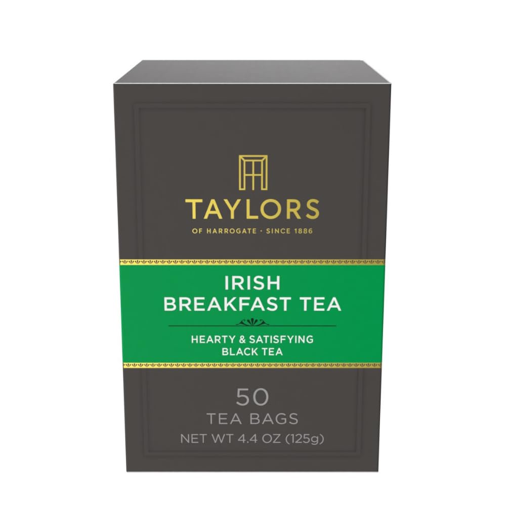 Taylors of Harrogate Irish Breakfast Tea - Bold Flavor | 50 Tea Bags for Energizing Mornings