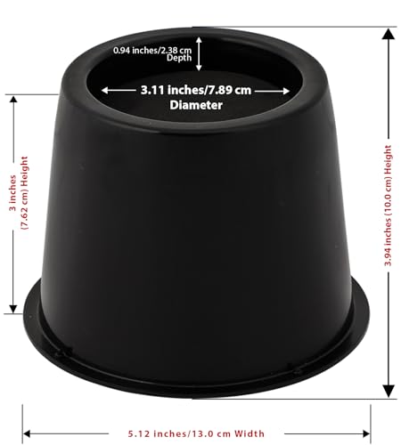 3-Inch Heavy-Duty Bed Risers - 8 Pack Round Furniture Lifts with Anti-Slip Pads