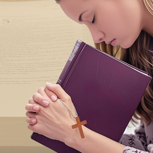 50 Pcs Small Wooden Crosses for Crafts, 1.7-Inch DIY Pendant Charms