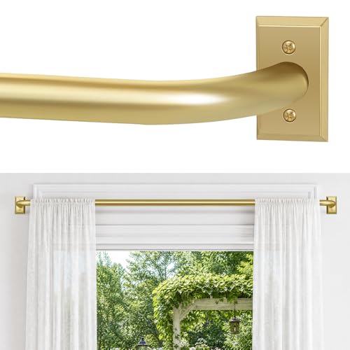Adjustable Wrap Around Curtain Rod, Heavy Duty Blackout Rod 28 to 48 Inches