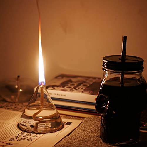 Petite Cone Oil Lamp - Refillable Borosilicate Glass Candle