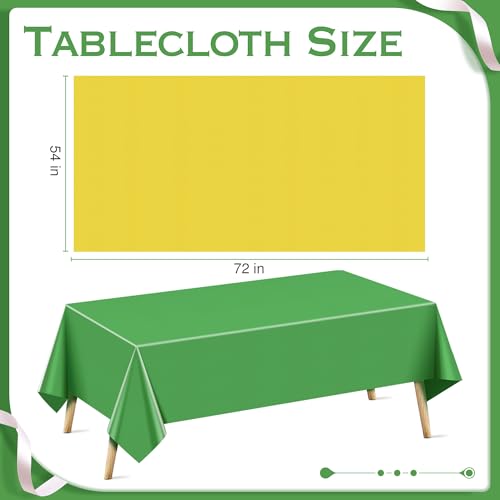 4-Pack Waterproof Disposable Plastic Rectangular Tablecloths, 54 x 72 Inches