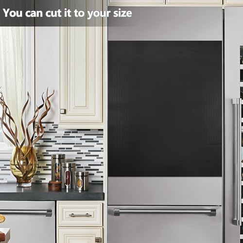 Wudan Black Dishwasher Magnet Cover 23" x 26" Panel for Refrigerator & Dishwasher