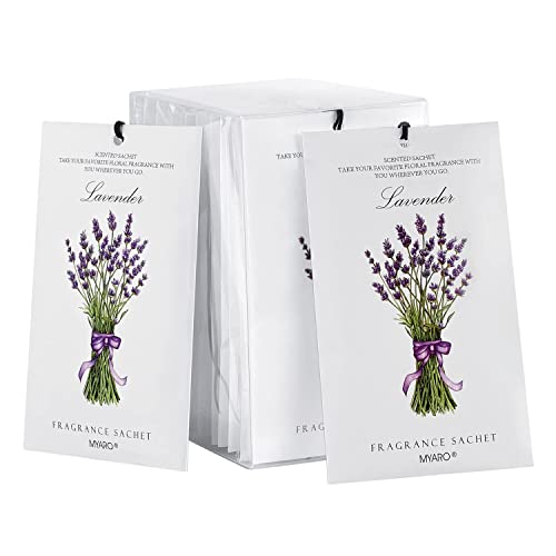 12 Pack Lavender Scented Sachets - Closet Deodorizer & Car Air Freshener