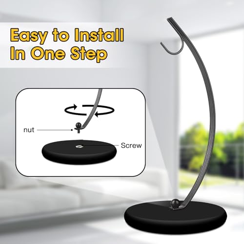 Banana Holder Stand - Modern Metal and Wood Kitchen Counter Hanger