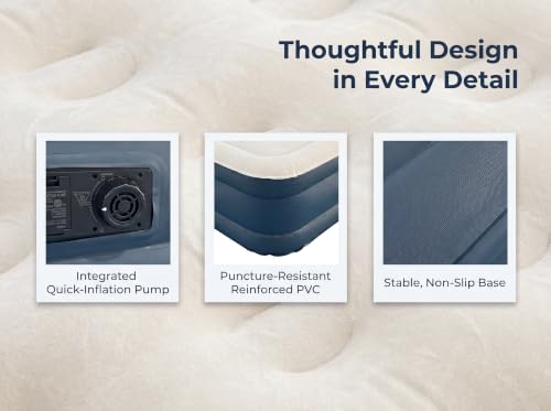 Twin Air Mattress with Built-In Pump - 18" Raised Inflatable Guest Bed