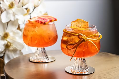 17 oz Borosilicate Glass Balloon Cocktail Goblets, Set of 4