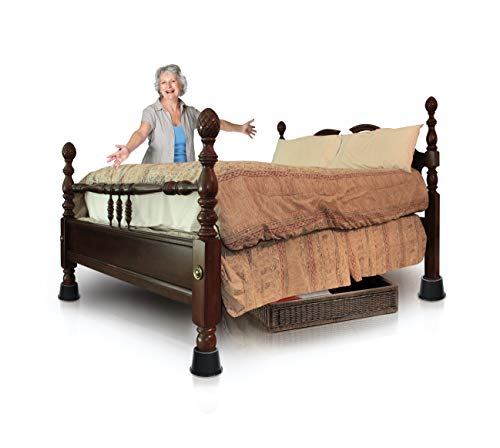 Heavy Duty 3 Inch Bed Risers & Furniture Lifts - Steel Reinforced, 4 Pack
