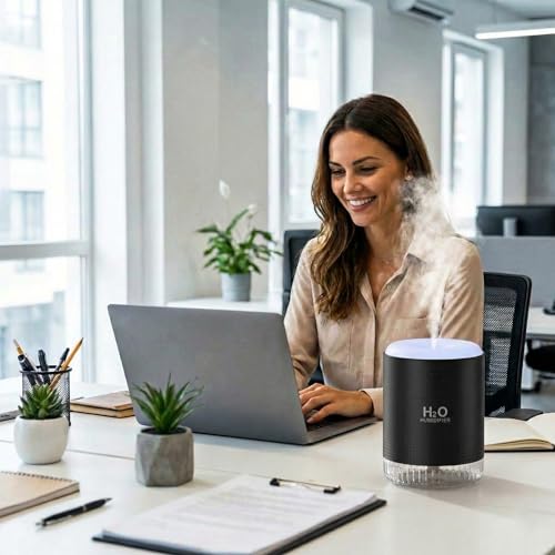 Small Plant Humidifier 500ml Indoor with Colorful Lights