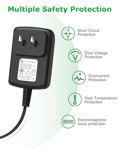 13.3V Replacement Charger for Cordless Vacuum Mop VM200 Series, 6.2ft Cord