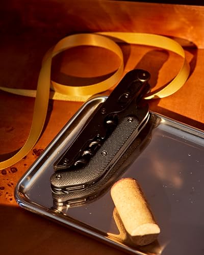 Craighill Best Wine Key Black Stainless Steel Corkscrew with Foil Knife