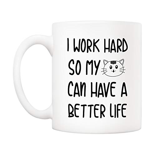 Funny Cat Lover Coffee Mug 11oz - Hilarious Quote for Husband Wife Mom Dad
