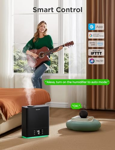 Smart Cool Mist Humidifier 6L Top Fill for Bedroom with App Voice Control
