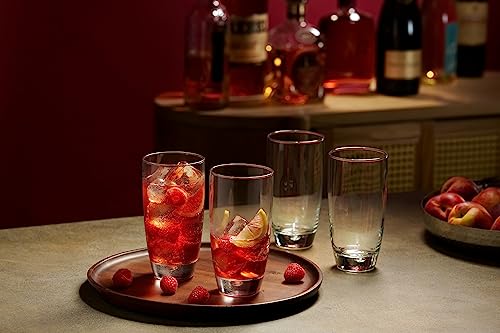 Glaver's 4-Piece 16oz Highball Glass Set - Elegant Water & Cocktail Glasses