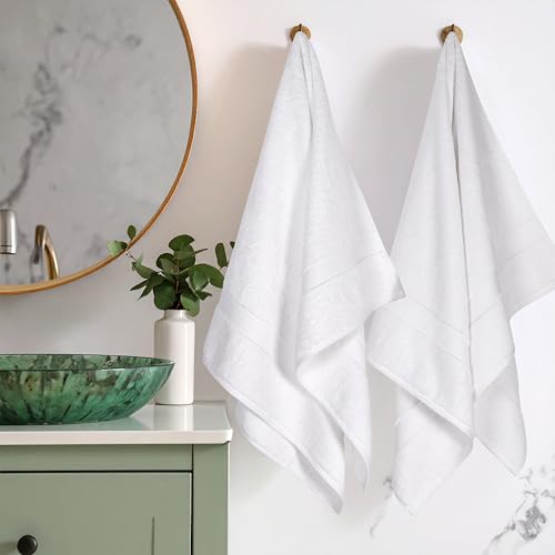 Egyptian Cotton Bath Towel Set, 2-Piece Plush & Absorbent Bathroom Towels