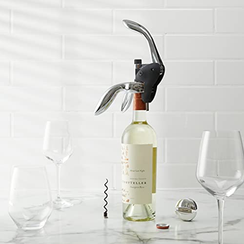 Houdini W9826 Lever Corkscrew Kit with Foil Cutter & Extra Spiral - Easy Wine Opener
