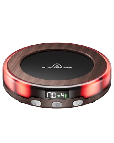 Gaiatop Wooden Coffee Mug Warmer Desk Beverage Heater with 3 Temp Settings