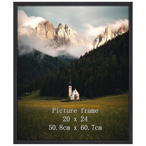 Giftgarden 20x24 Black Textured Metal Frame Poster - 24x20 Wall Display, Single