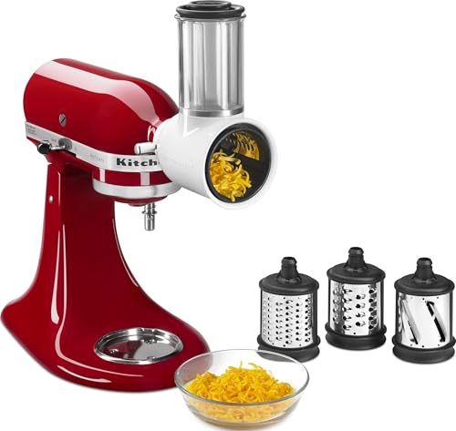 Fresh Prep Food Slicer and Shredder Attachment with 3 Blades & Case