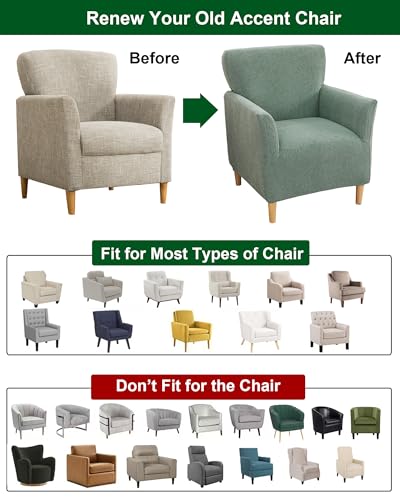 Stretch Accent Chair Cover for Living Room, Washable & Pet Friendly