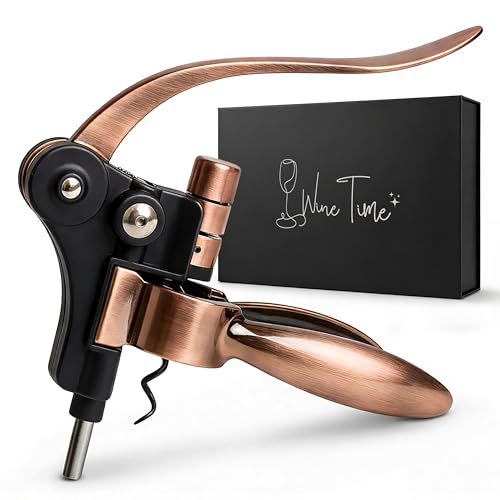 Luxe Bronze Complete Corkscrew Wine Opener Set with 7 Accessories – Effortless Uncorking & Preservation