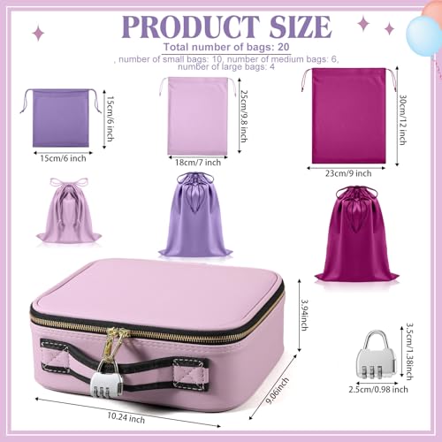 Lockable Storage Box for Personal Items - Waterproof PU Leather Case