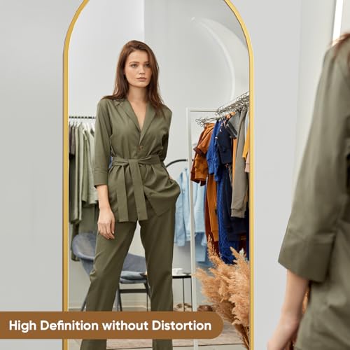 Arched Full Length Floor Mirror, 64x21 Inch Large Standing Mirror