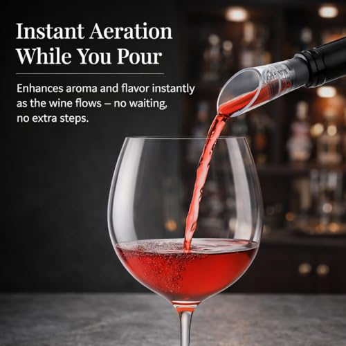 KANDOHAUS 7-Piece Wine Opener Set with Aerator & Stopper | Premium Corkscrew Kit for Wine Lovers