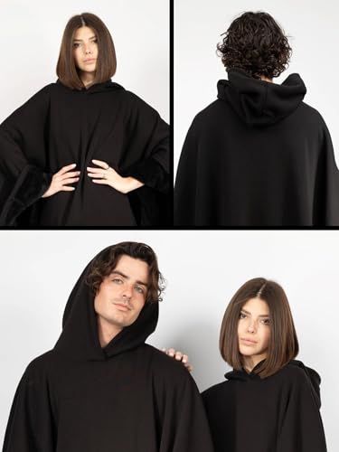Oversized Weighted Hoodie Cloak with Ultra-Soft Faux Fur Lining
