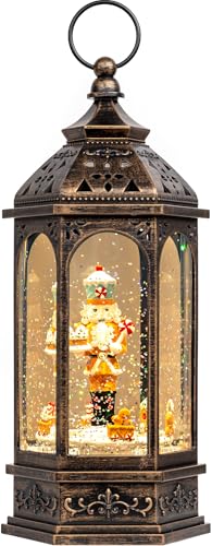 Animated Gingerbread Nutcracker Water Lantern Christmas Decor - USB & Battery Operated