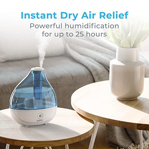 Ultrasonic Cool Mist Humidifier for Bedroom and Office - 25-Hour Runtime