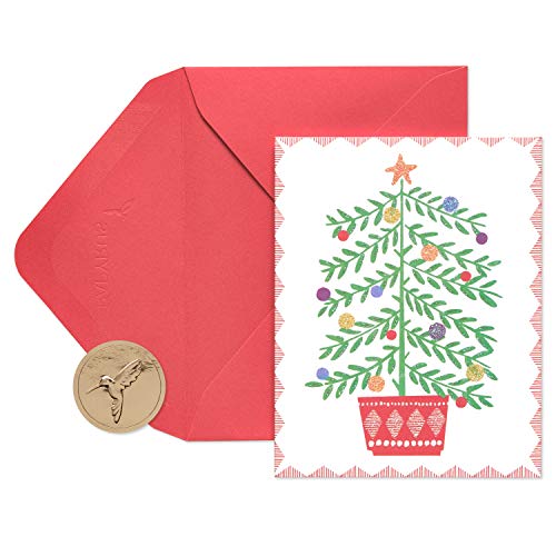 Papyrus 20-Count Merry Little Christmas Boxed Cards with Envelopes, Tree In Pot