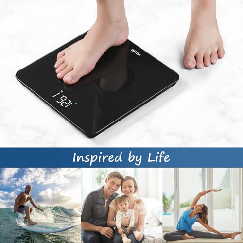 Vitafit Digital Bathroom Scale for Body Weight, 400lb Capacity LED Display