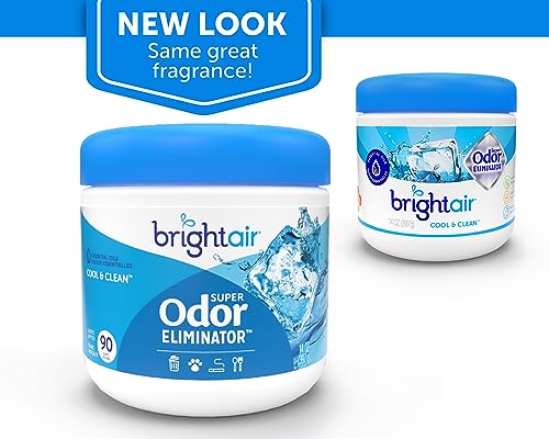 Solid Gel Odor Eliminator Air Freshener Jars, Cool & Clean, 14 oz (6 Pack)