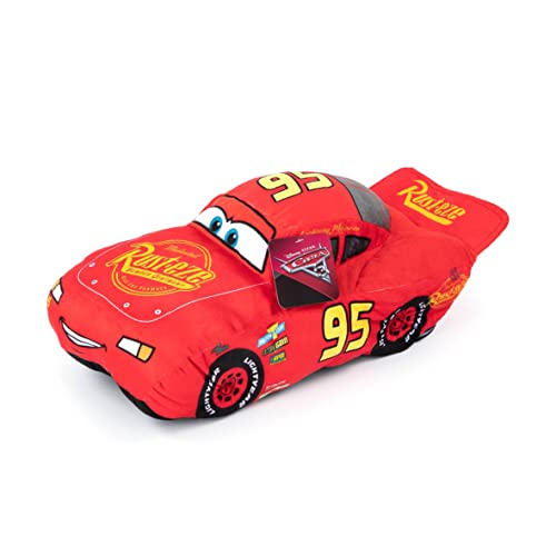 Lightning McQueen Plush Pillow Buddy - Disney Pixar Cars 3 Red Kids Support Pillow, 17.5 Inch