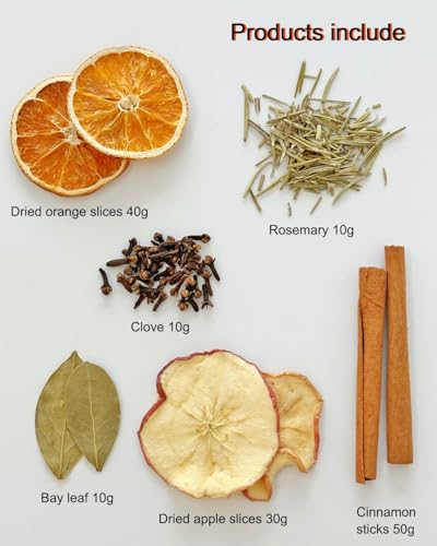 Natural Christmas Stovetop Potpourri Set with Dried Fruit and Spices